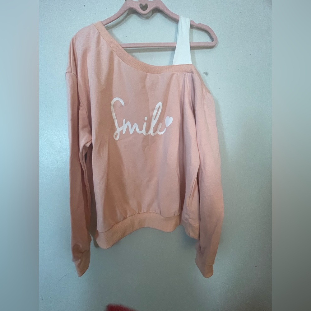 Shein cold shoulder sweatshirt